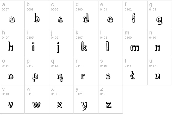 Lower-EastSide Regular lowercase a-z preview