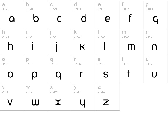 LowerDemo-Regular lowercase a-z preview