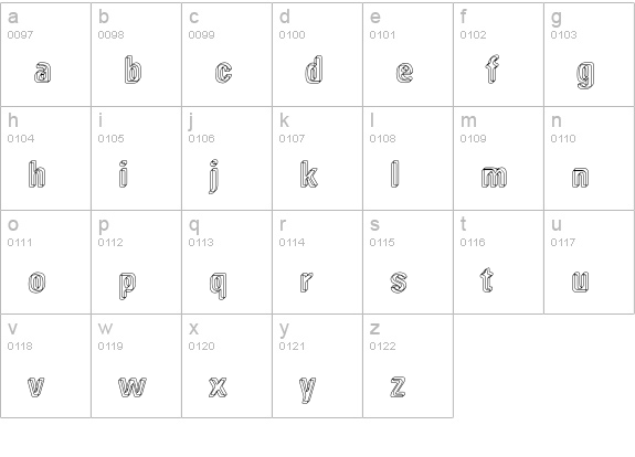 LowTech-Regular lowercase a-z preview