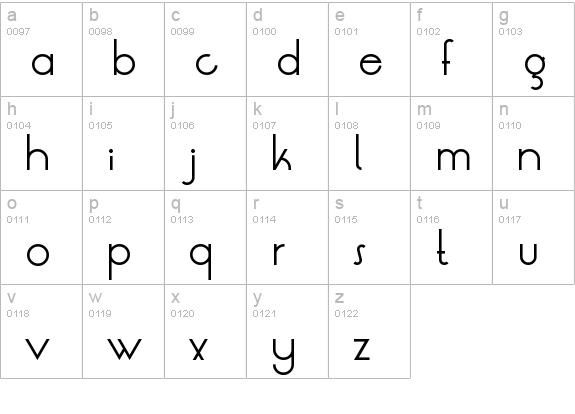 LT Oksana lowercase a-z preview