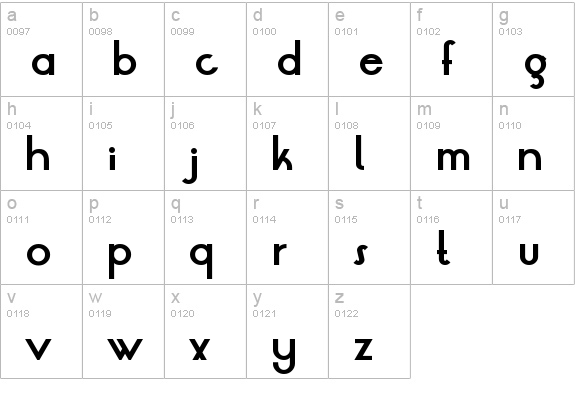 LT Oksana Bold lowercase a-z preview