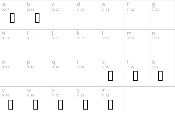 Lubna Caps lowercase a-z preview