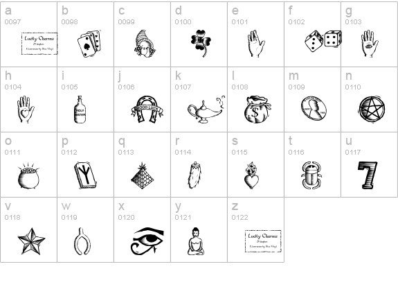 Lucky Charms lowercase a-z preview