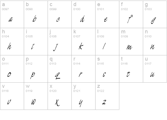Lugano lowercase a-z preview