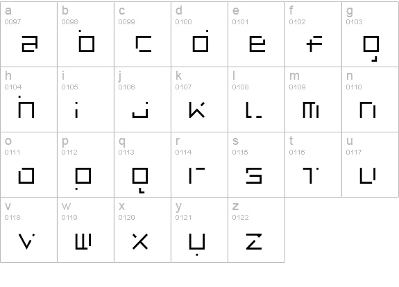 LuggageBrokenLight lowercase a-z preview