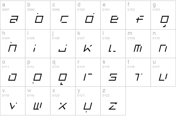 LuggageBrokenLightObl lowercase a-z preview