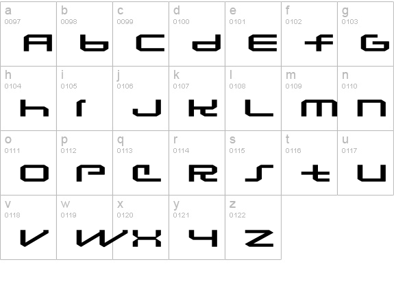 Lunasequent lowercase a-z preview