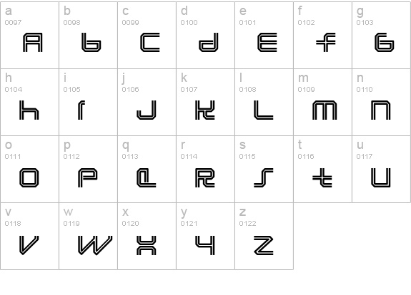 Lunasolution lowercase a-z preview