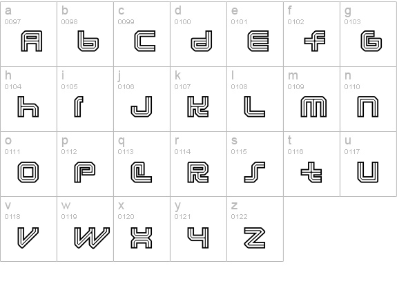 Lunaurora lowercase a-z preview