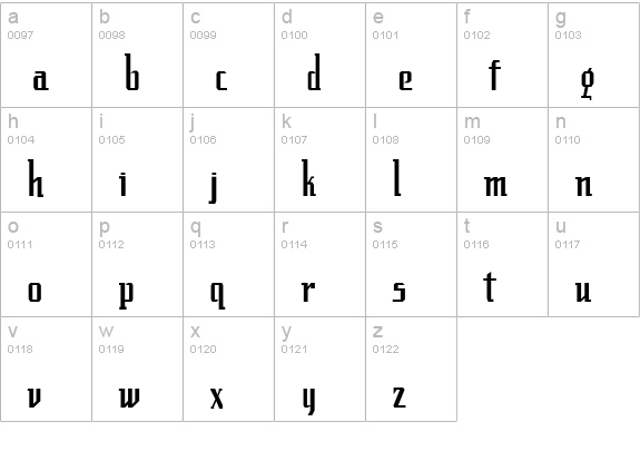 Luncheonette lowercase a-z preview