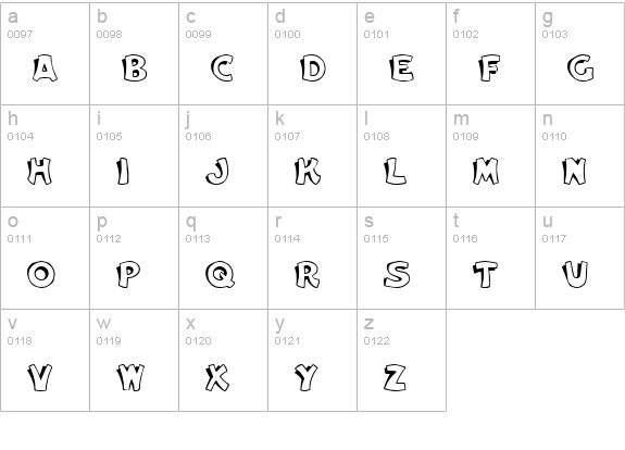 Lupine lowercase a-z preview