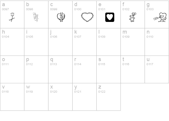 Luvya Babe lowercase a-z preview