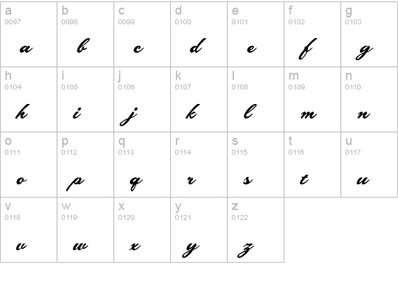 LuxuryRoyaleJF lowercase a-z preview