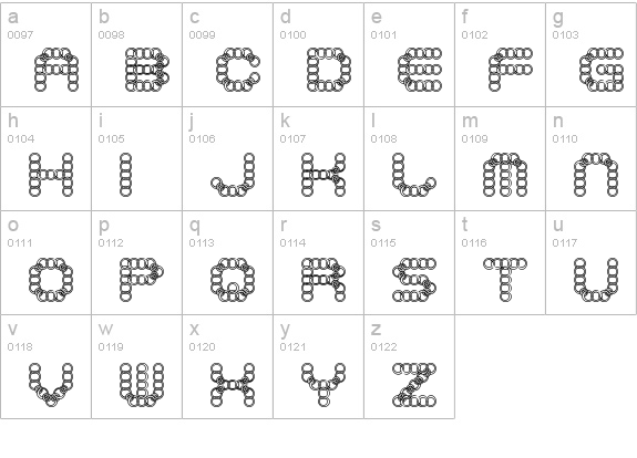 LYNX BRK lowercase a-z preview