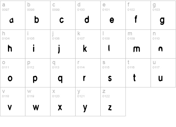 M6 Universelle lowercase a-z preview