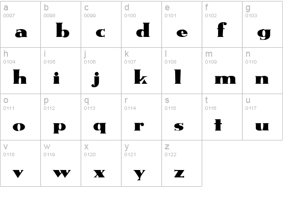 M691-Deco-Regular lowercase a-z preview