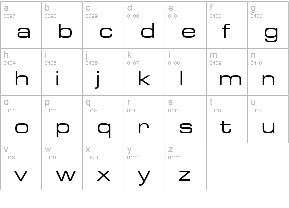 M730-Sans-Regular lowercase a-z preview
