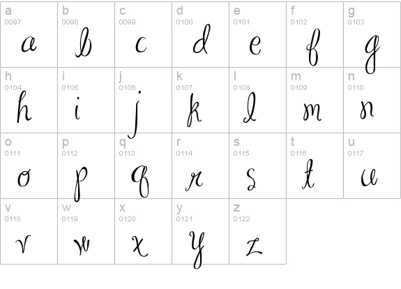 MA Sexy lowercase a-z preview
