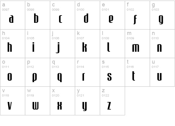Mabella lowercase a-z preview