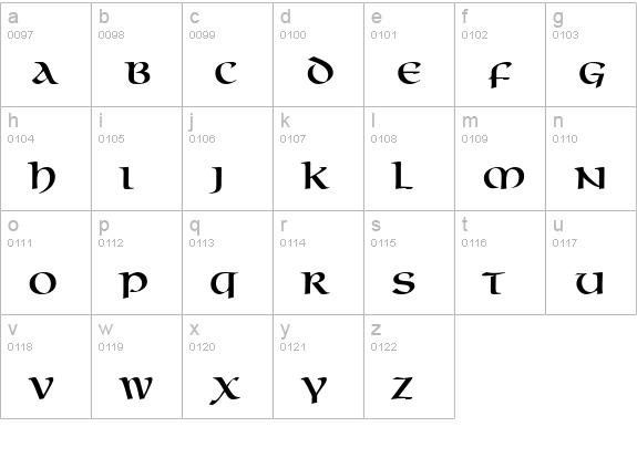 MacedonCapsSSK lowercase a-z preview