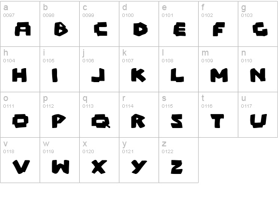 Mad Marker lowercase a-z preview