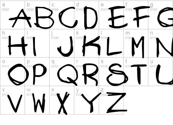 Mad Stick Brush
 lowercase a-z preview