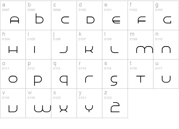 Made in Space lowercase a-z preview