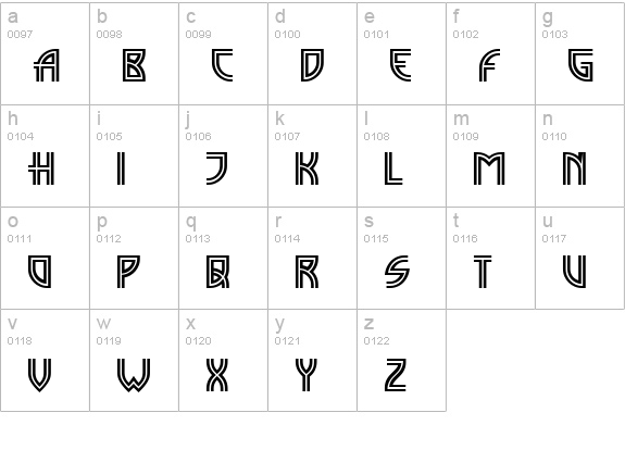 Madison Square NF lowercase a-z preview