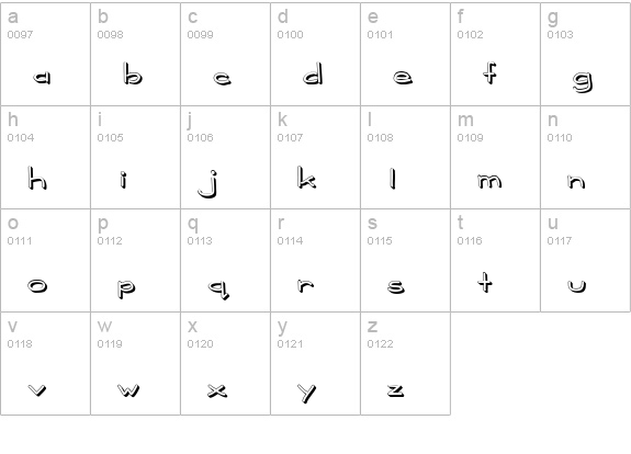 MadisonShadowed lowercase a-z preview
