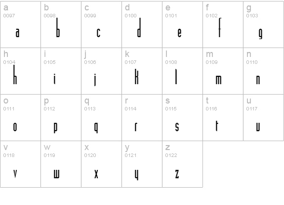 Madrid2Exp lowercase a-z preview