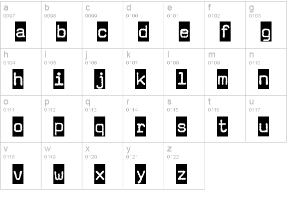 Magda-Cameo lowercase a-z preview