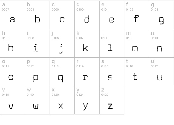 Magda-Light lowercase a-z preview