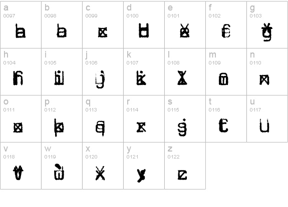 Magda-Trash lowercase a-z preview