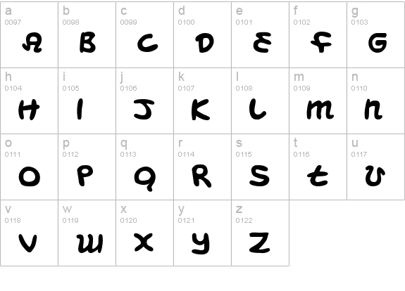 Magic Beans lowercase a-z preview