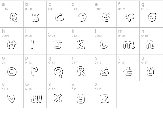 Magic Beans 3D lowercase a-z preview