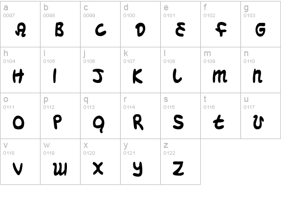 Magic Beans Condensed lowercase a-z preview