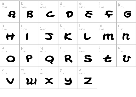 Magic Beans Expanded lowercase a-z preview
