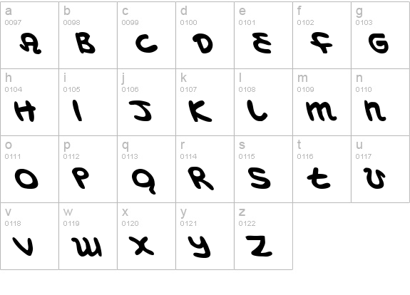 Magic Beans Leftalic lowercase a-z preview