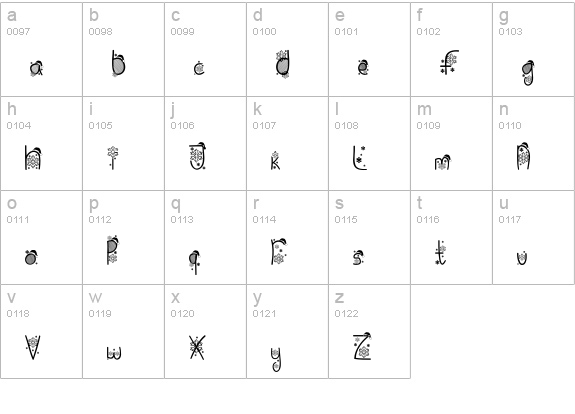Magic Christmas lowercase a-z preview