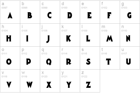 Magic Lantern NF lowercase a-z preview