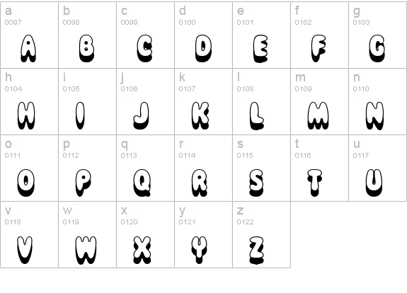 Magical Mystery Tour Outline Shadow lowercase a-z preview