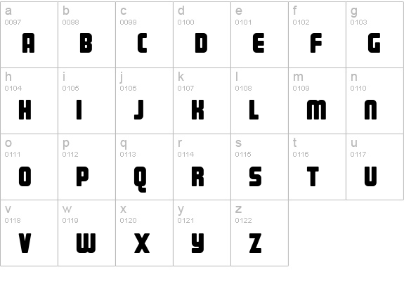 Magnum lowercase a-z preview