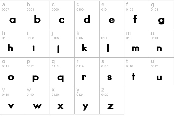 Magnus lowercase a-z preview