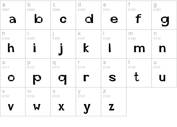 Magoo Normal lowercase a-z preview
