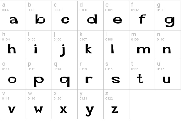MagooExtended Normal lowercase a-z preview