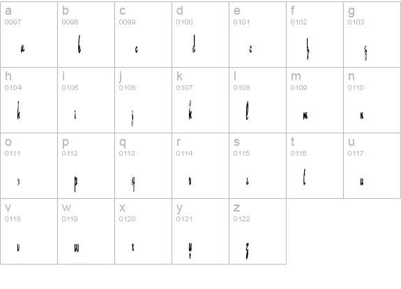 MaidstoneScriptHC lowercase a-z preview