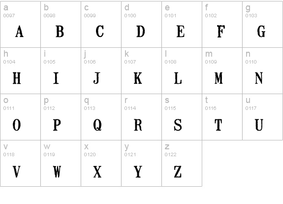 Mailart Rubberstamp lowercase a-z preview