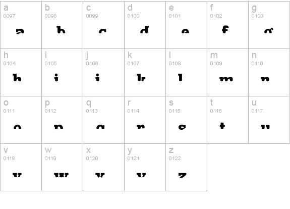 Main Strike Half Fill lowercase a-z preview