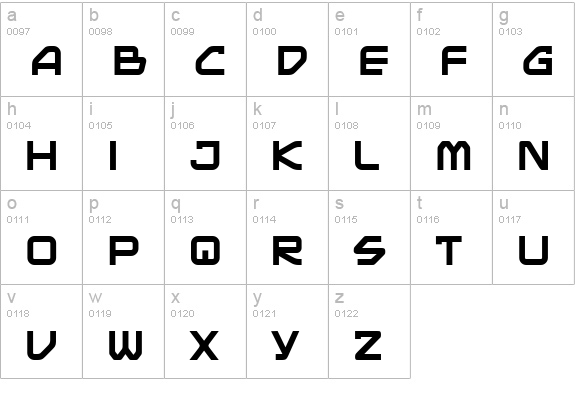 Mainframe BB lowercase a-z preview