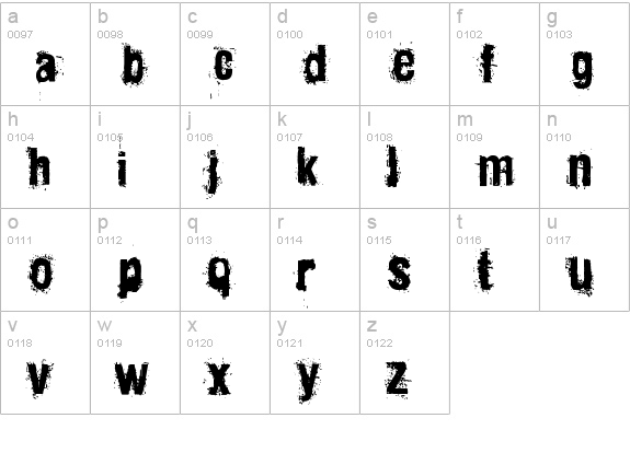 Mainpar lowercase a-z preview